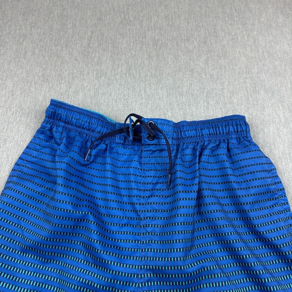 Nike Shorts Mens Medium‎ Blue Continuum Striped Swimming Board Trunks Beach